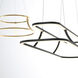 Cadoux Linear Chandelier Ceiling Light in Black