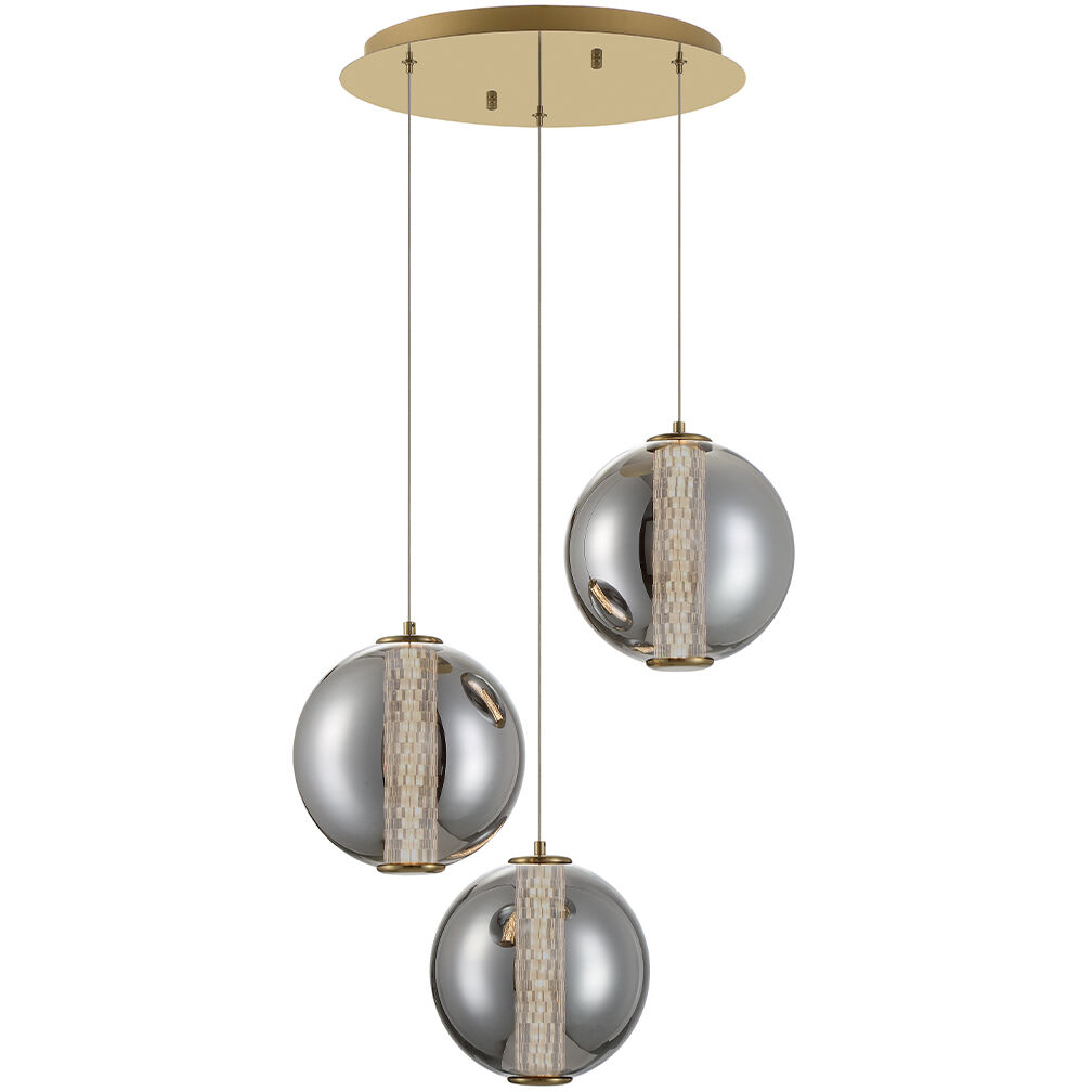 Atomo LED 20.5 inch Gold Chandelier Ceiling Light