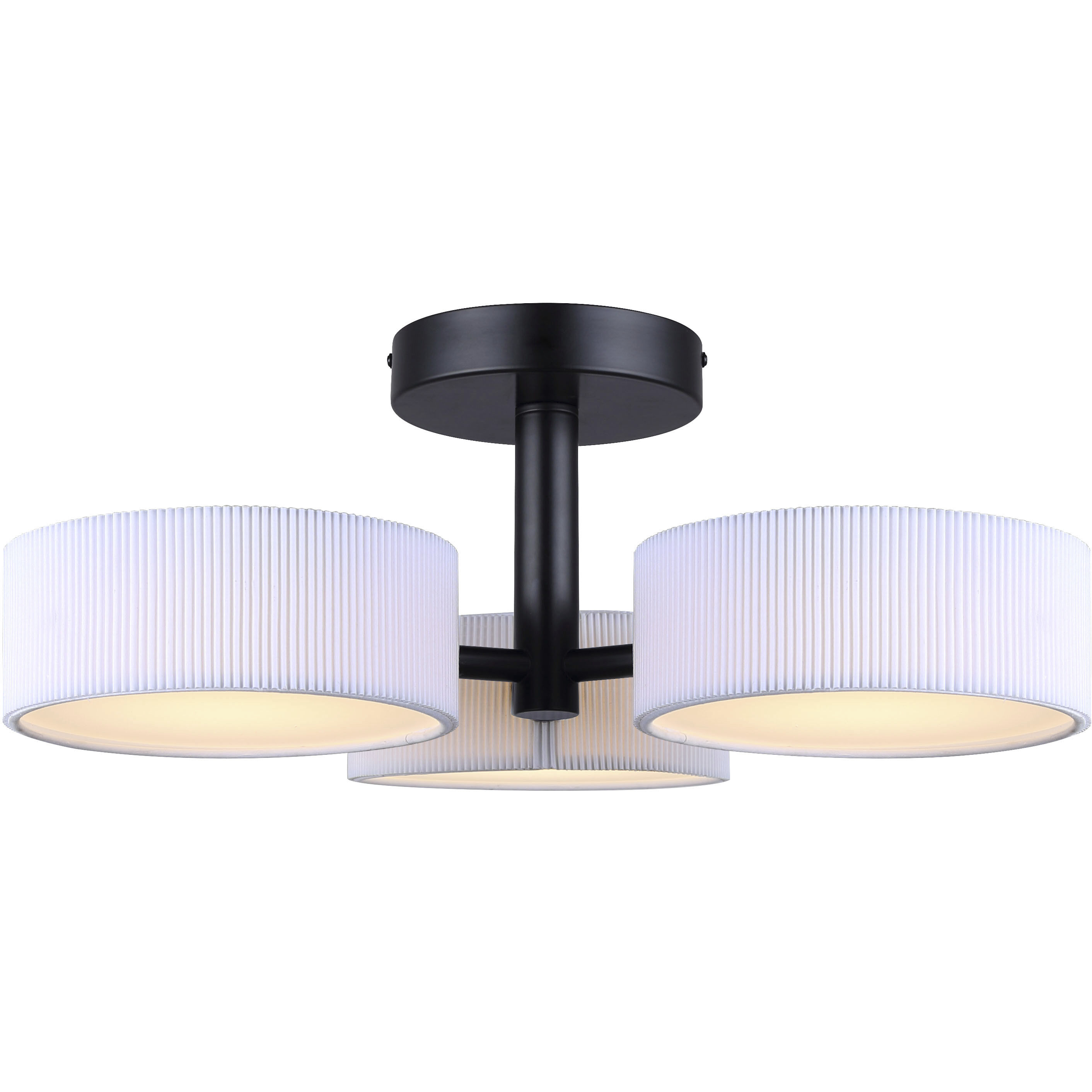 Carmynn LED 21.13 inch Black Semi-Flush Mount Ceiling Light