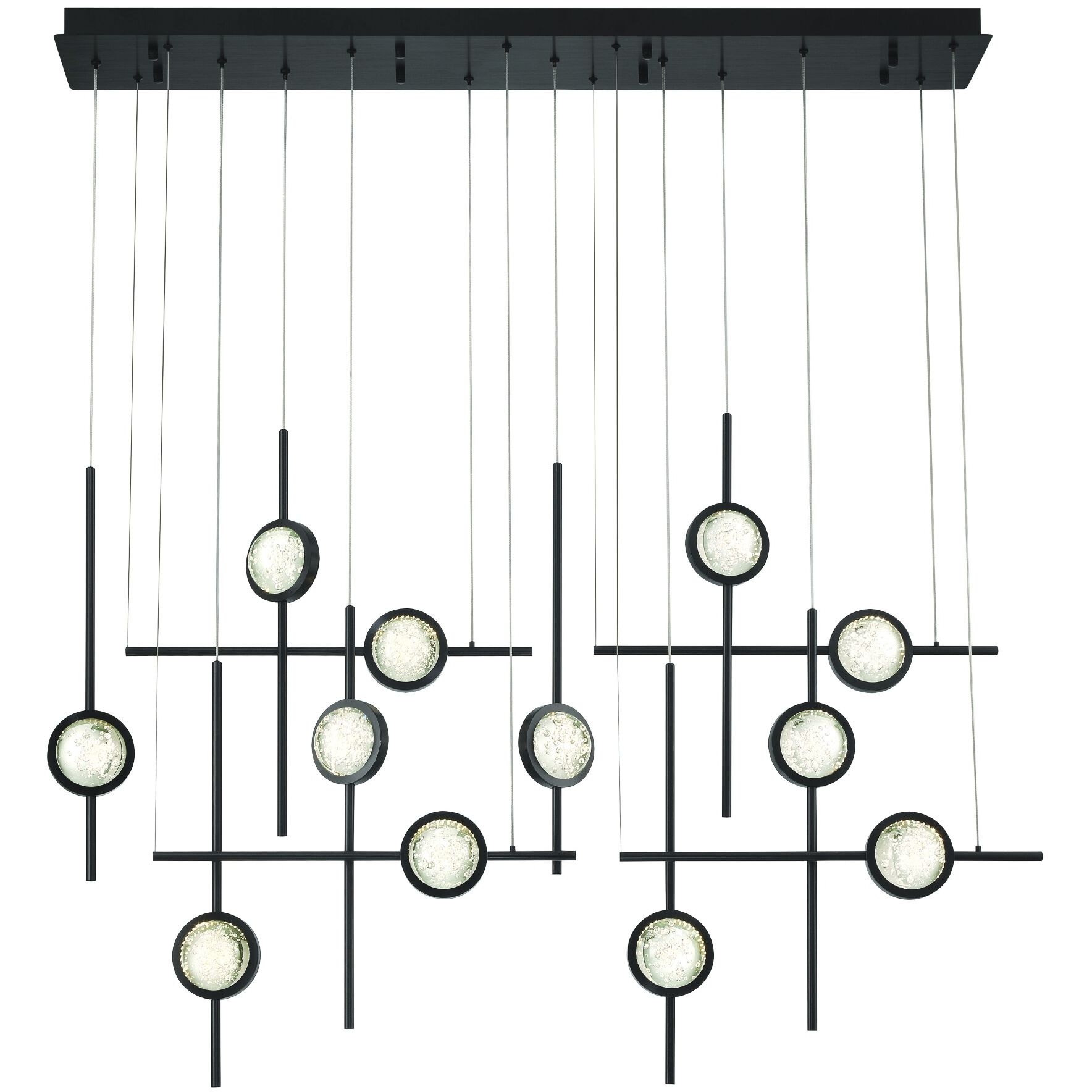Barletta 12 Light 7.75 inch Black Chandelier Ceiling Light