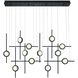 Barletta 12 Light 7.75 inch Black Chandelier Ceiling Light