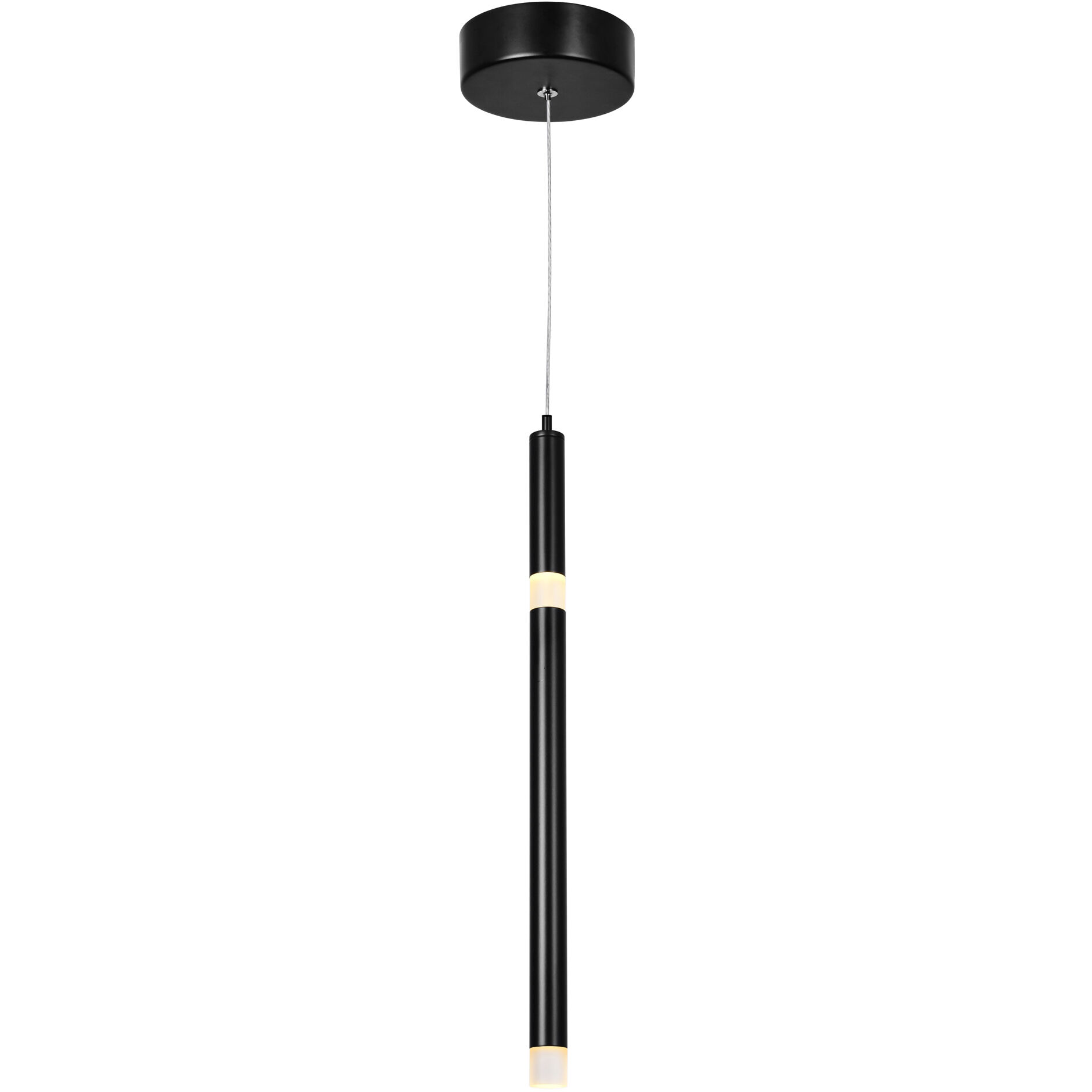 Flute LED 5 inch Black Pendant Ceiling Light