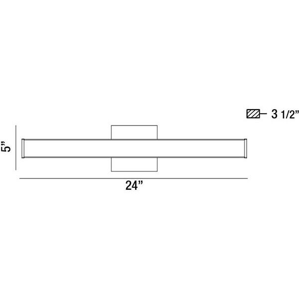 Kelvin LED 24 inch Aluminum Wall Sconce Wall Light, Medium