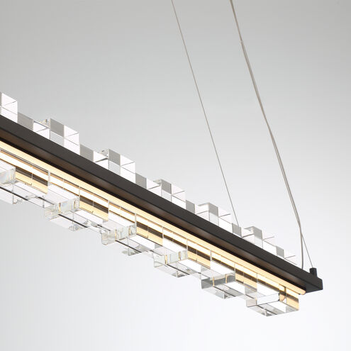 Bruco Linear Chandelier Ceiling Light in Black