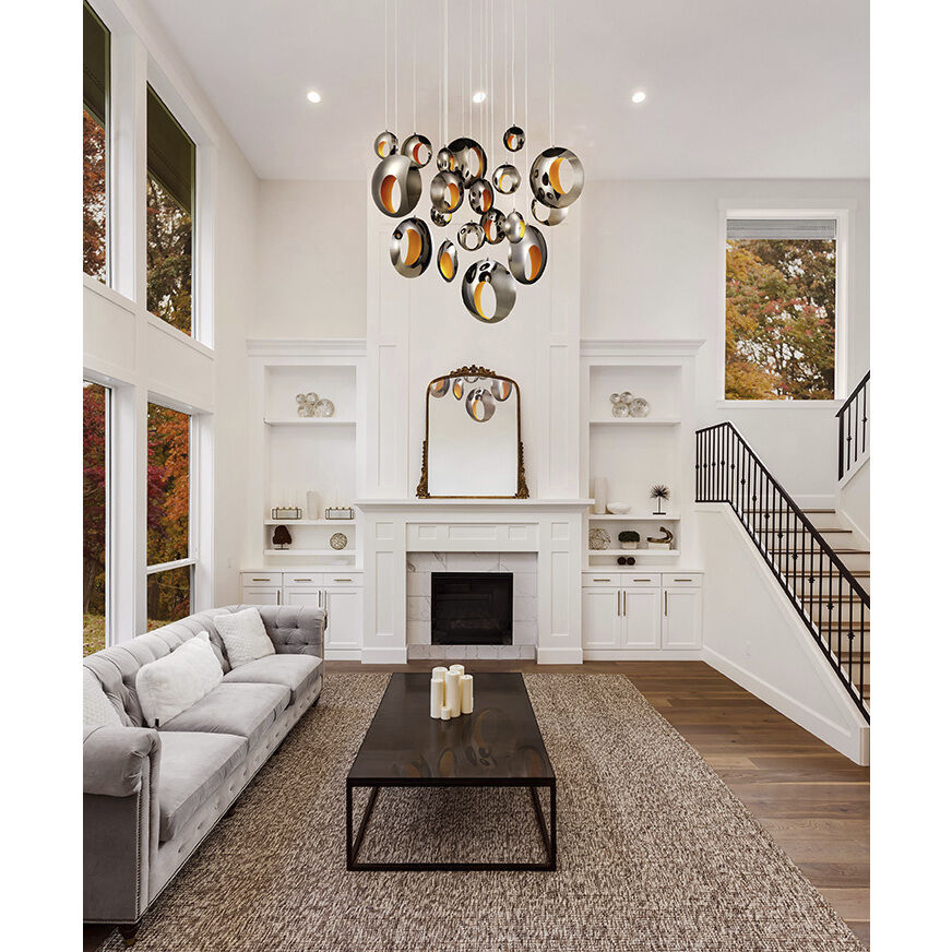 Chrome pendant ceiling shop light