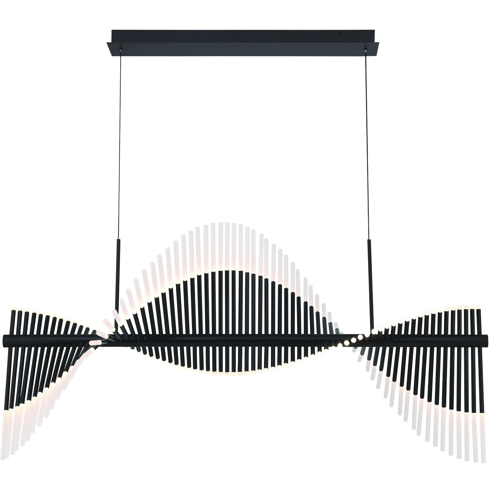 Voltik 72 Light 29 inch Black Chandelier Ceiling Light