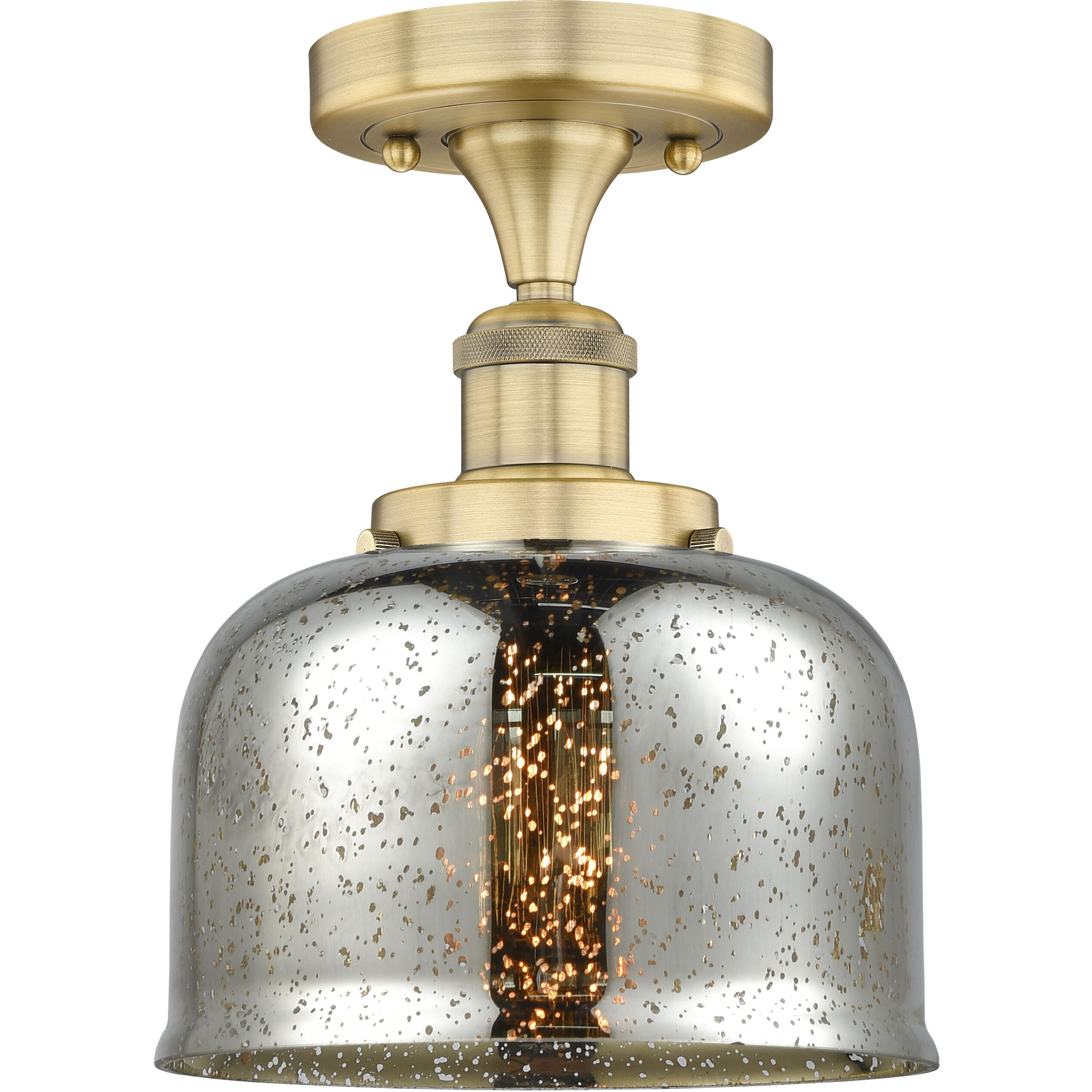 Bell 1 Light 7.75 inch Semi-Flush Mount