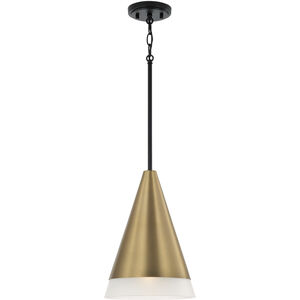 Avant 1 Light 9.75 inch Aged Brass and Black Pendant Ceiling Light