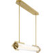 Espada Linear Chandelier Ceiling Light in Polished Nickel
