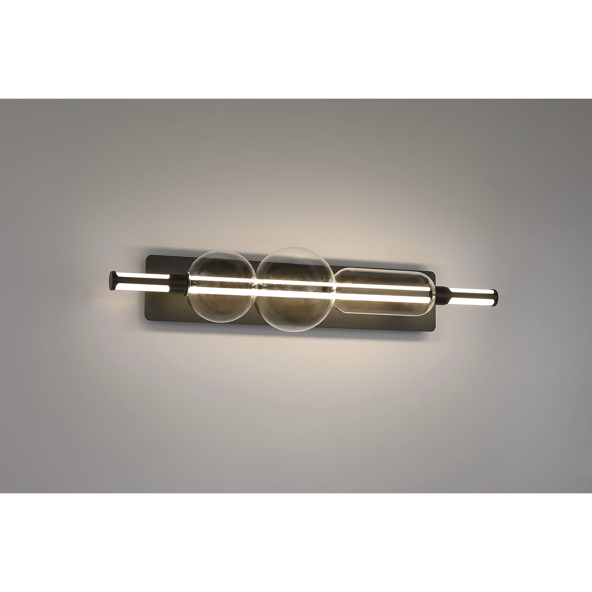 Lucent LED 34 inch Matte Black Vanity Light Wall Light