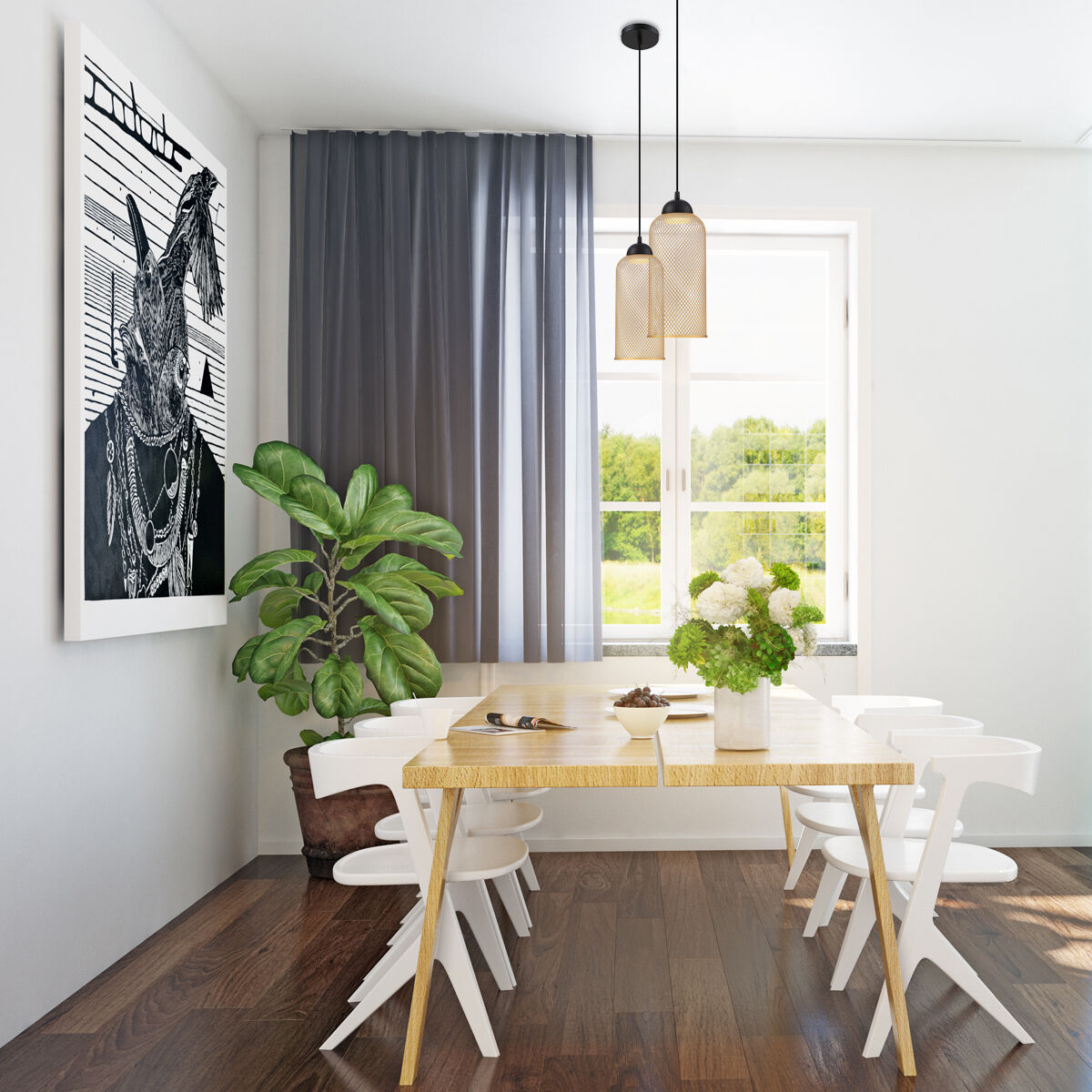 Kenmore LED 5.75 inch Gold Pendant Ceiling Light