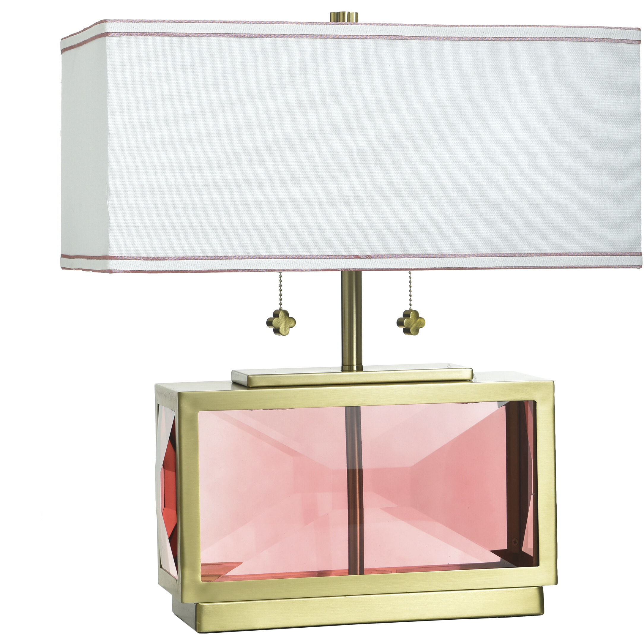 Celeste 21 inch 60 watt Polished Brass and Blush Table Lamp Portable Light