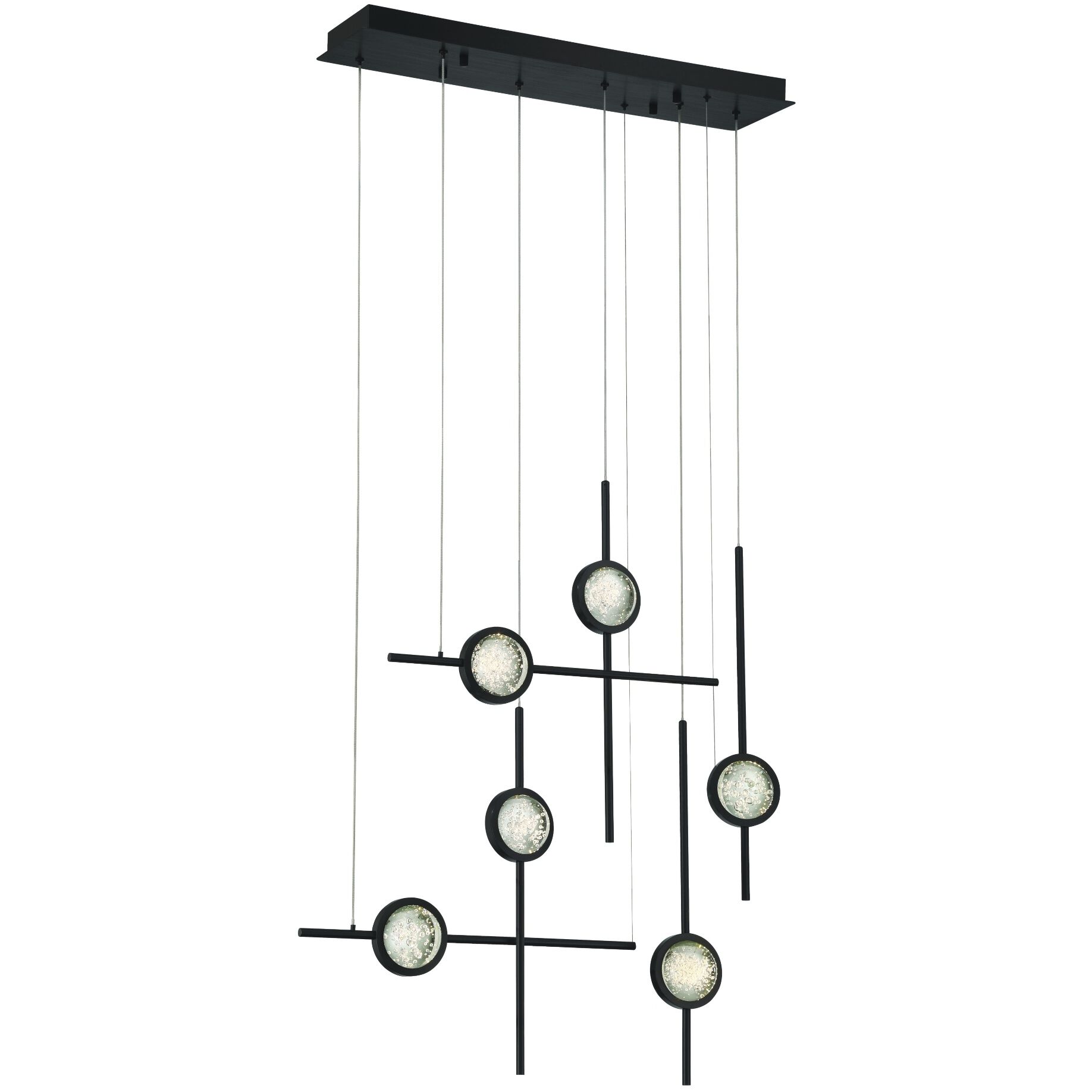 Barletta 6 Light 7.75 inch Black Chandelier Ceiling Light
