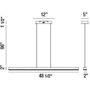 Santi LED 2 inch Chrome Chandelier Ceiling Light, Large 