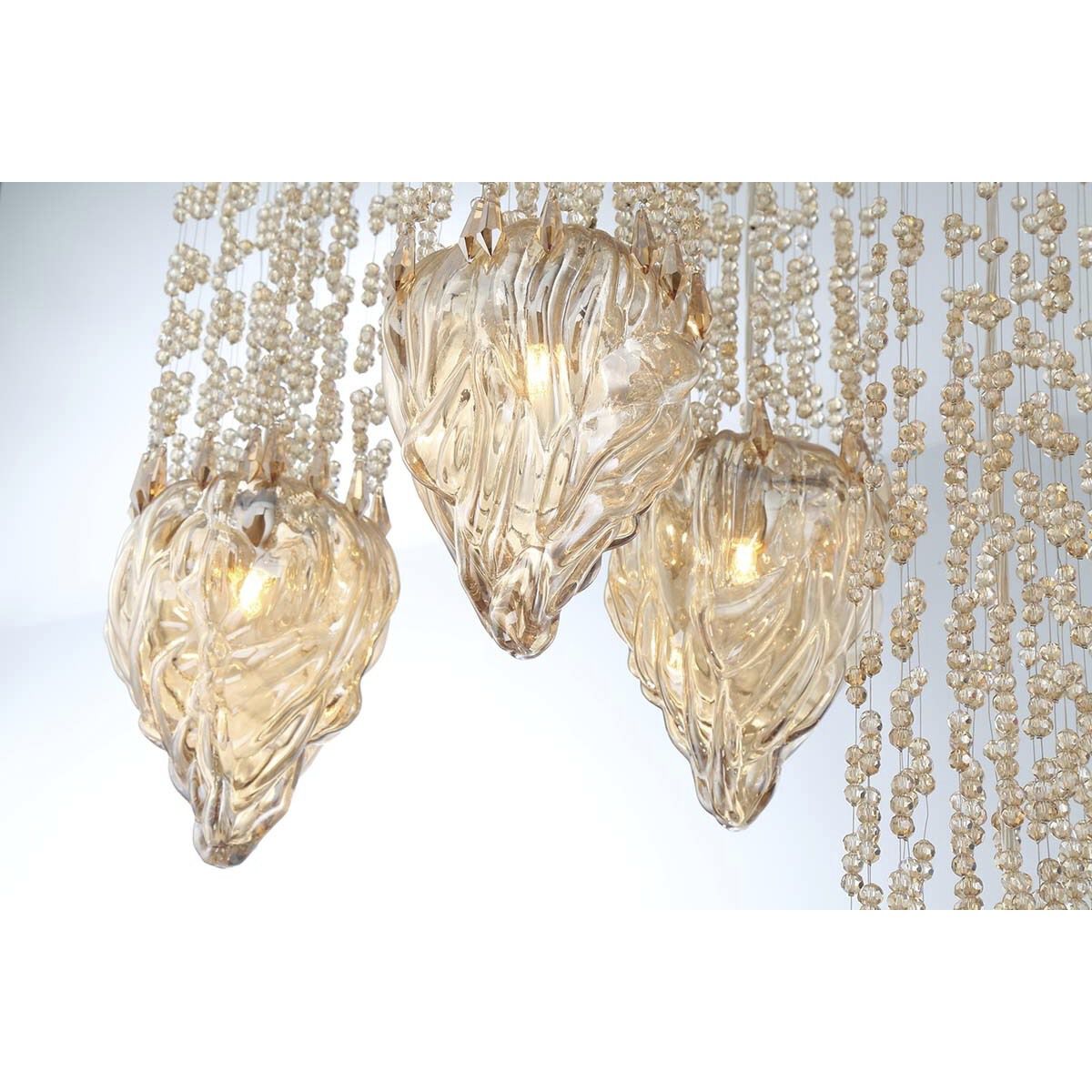 Cascata 7 Light 6 inch Polished Gold Chandelier Ceiling Light