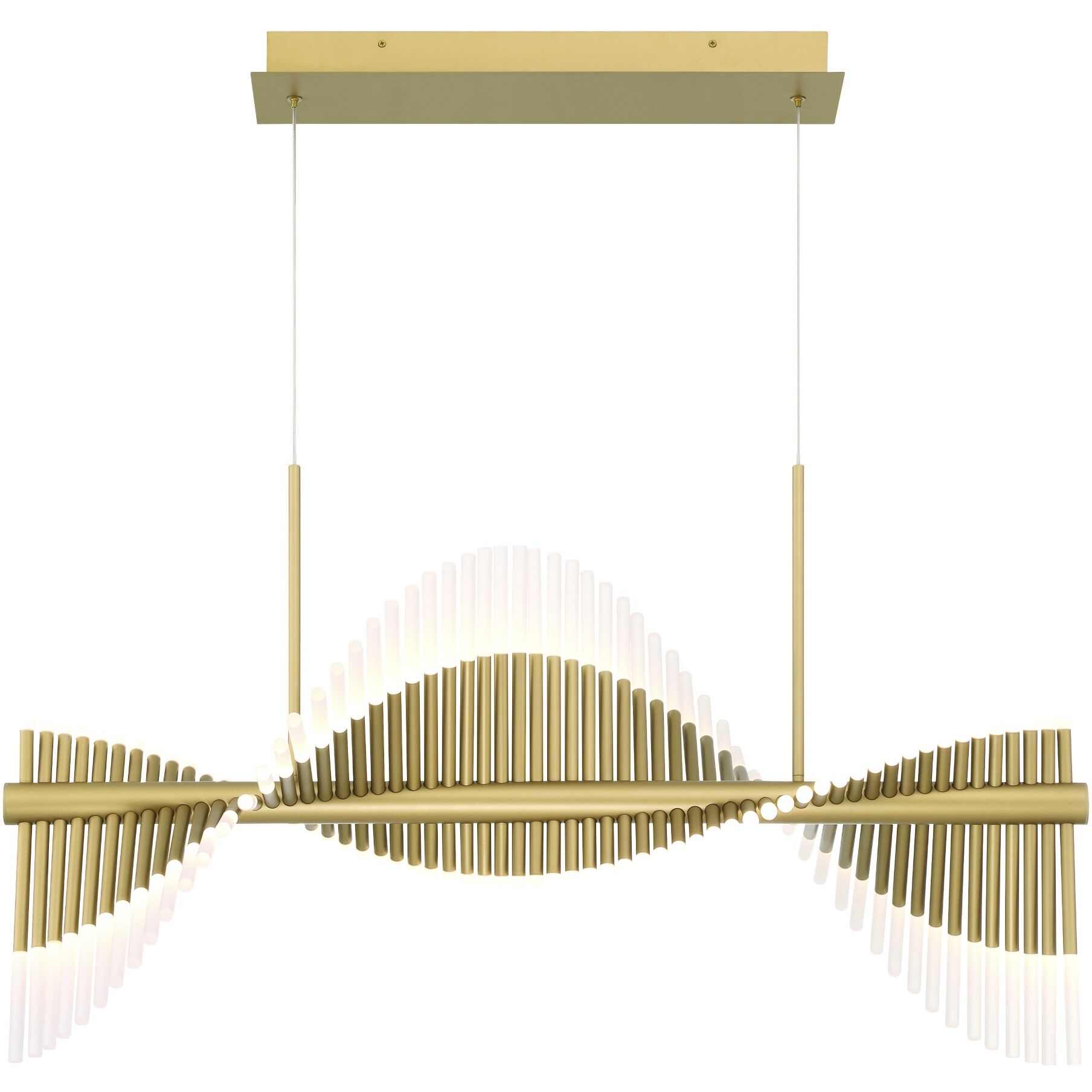 Voltik Linear Chandelier Ceiling Light in Gold
