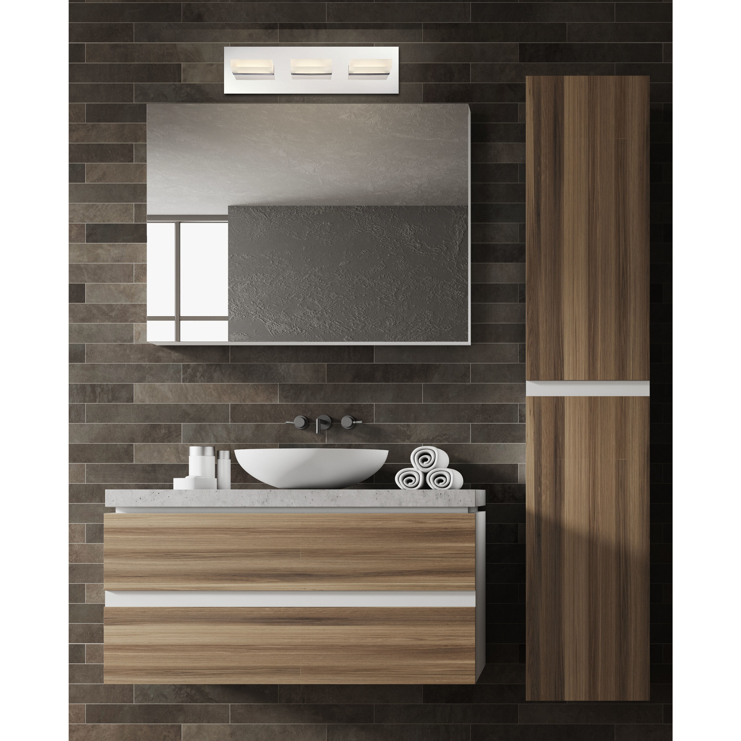 Olson LED 18 inch Chrome Vanity Light Wall Light