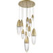 Ecrou 12 Light 29.5 inch Gold Chandelier Ceiling Light