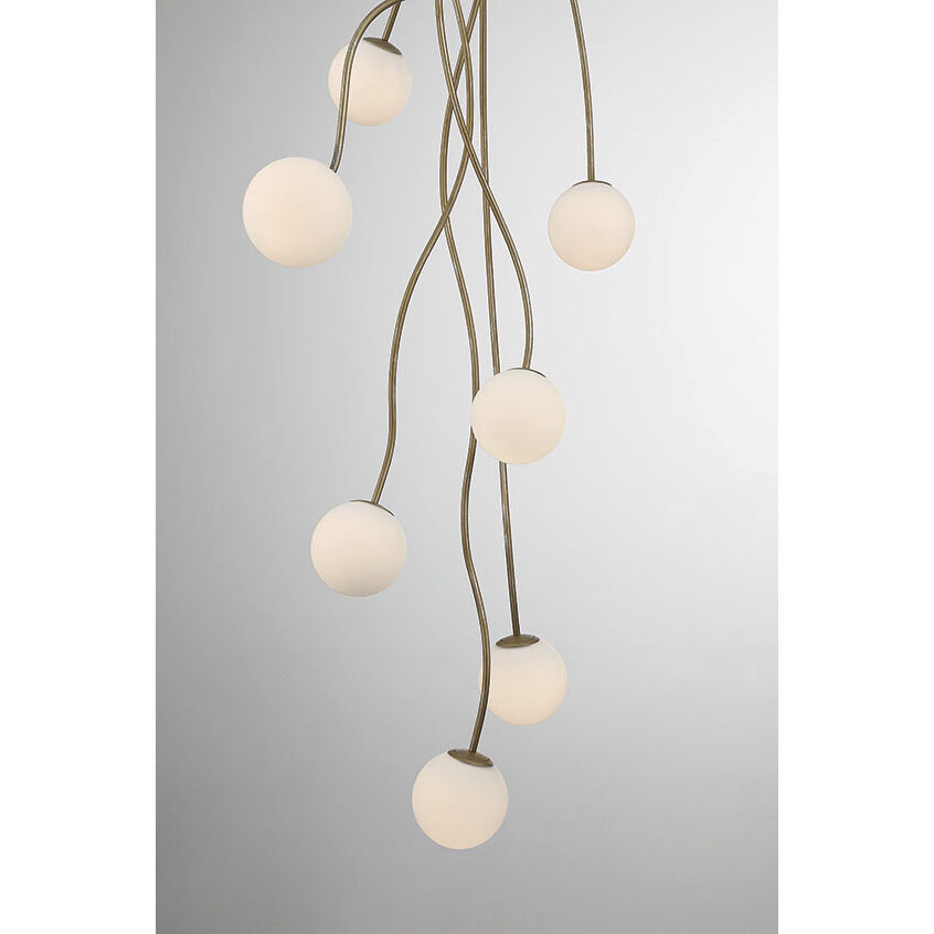 Athena LED 28 inch Antique Gold Chandelier Ceiling Light