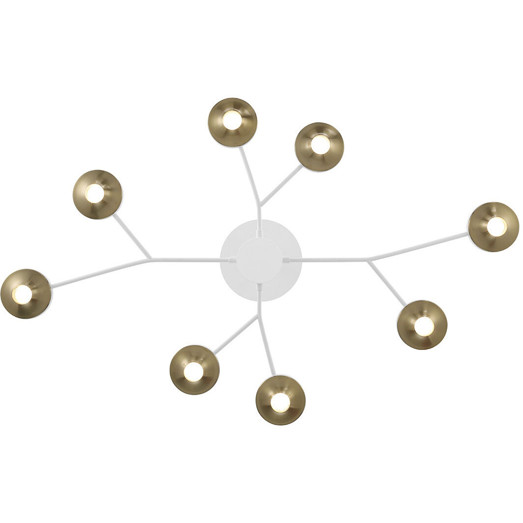 Torcia Linear Chandelier Ceiling Light in White