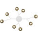 Torcia Linear Chandelier Ceiling Light in White
