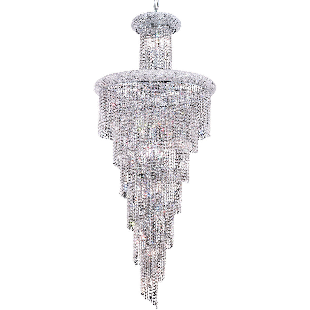 Spiral 28 Light 30.00 inch Foyer Pendant