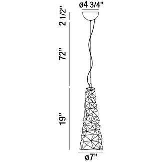 Lazer 1 Light 7 inch Chrome Pendant Ceiling Light