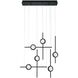 Barletta 6 Light 7.75 inch Black Chandelier Ceiling Light