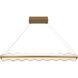 Bruco Linear Chandelier Ceiling Light in Gold