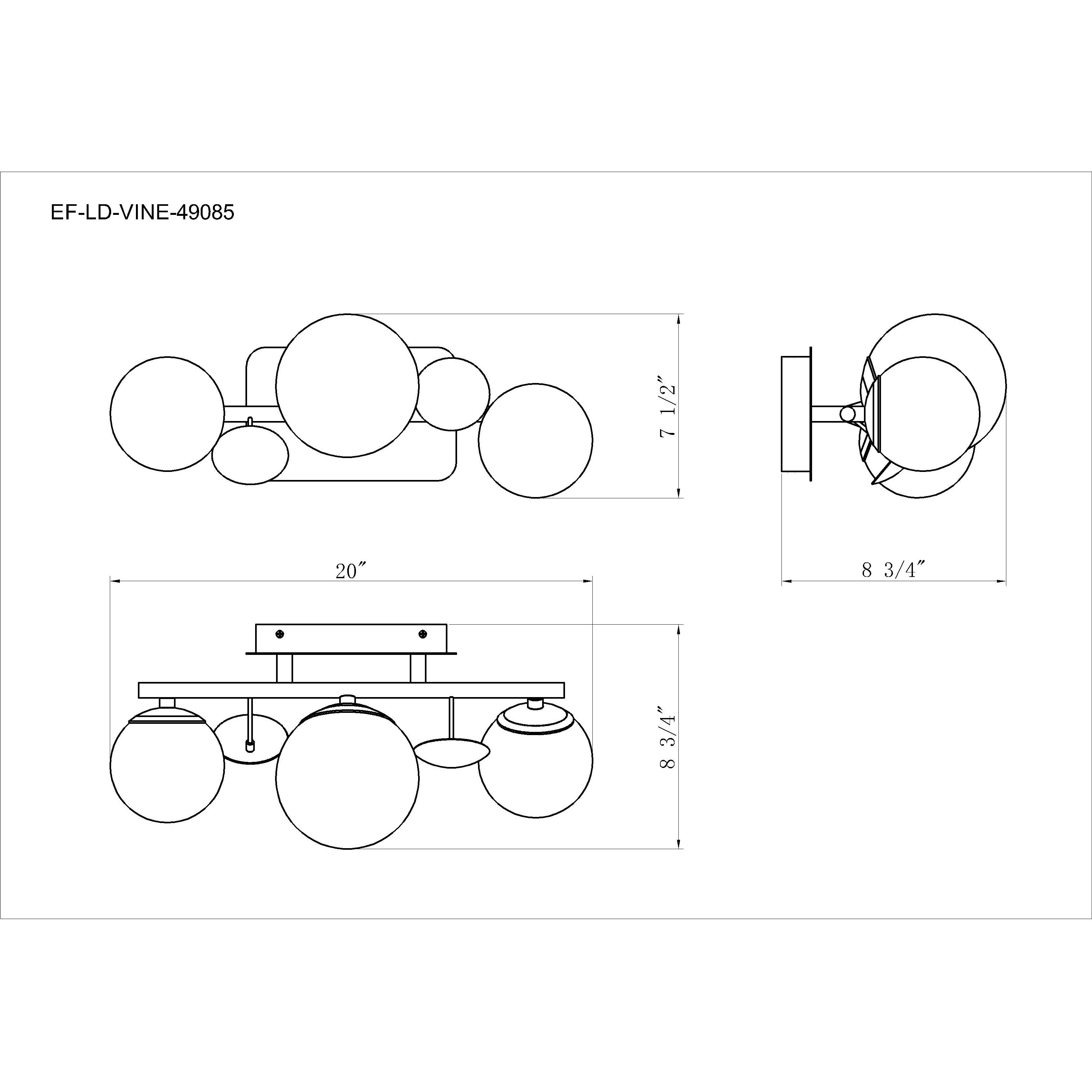 Vine 3 Light 20 inch Polished Nickel Vanity Light Wall Light