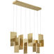 Coburg Linear Chandelier Ceiling Light in Gold