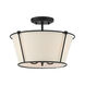 Pulito 15 inch Polished Nickel Semi-Flush Mount Ceiling Light