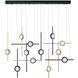 Barletta 12 Light 7.75 inch Gold and Black Chandelier Ceiling Light