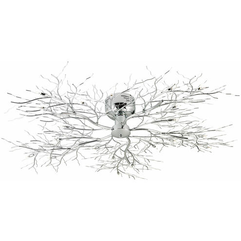 Autumn 20 Light 45 inch Chrome Flush Mount Ceiling Light
