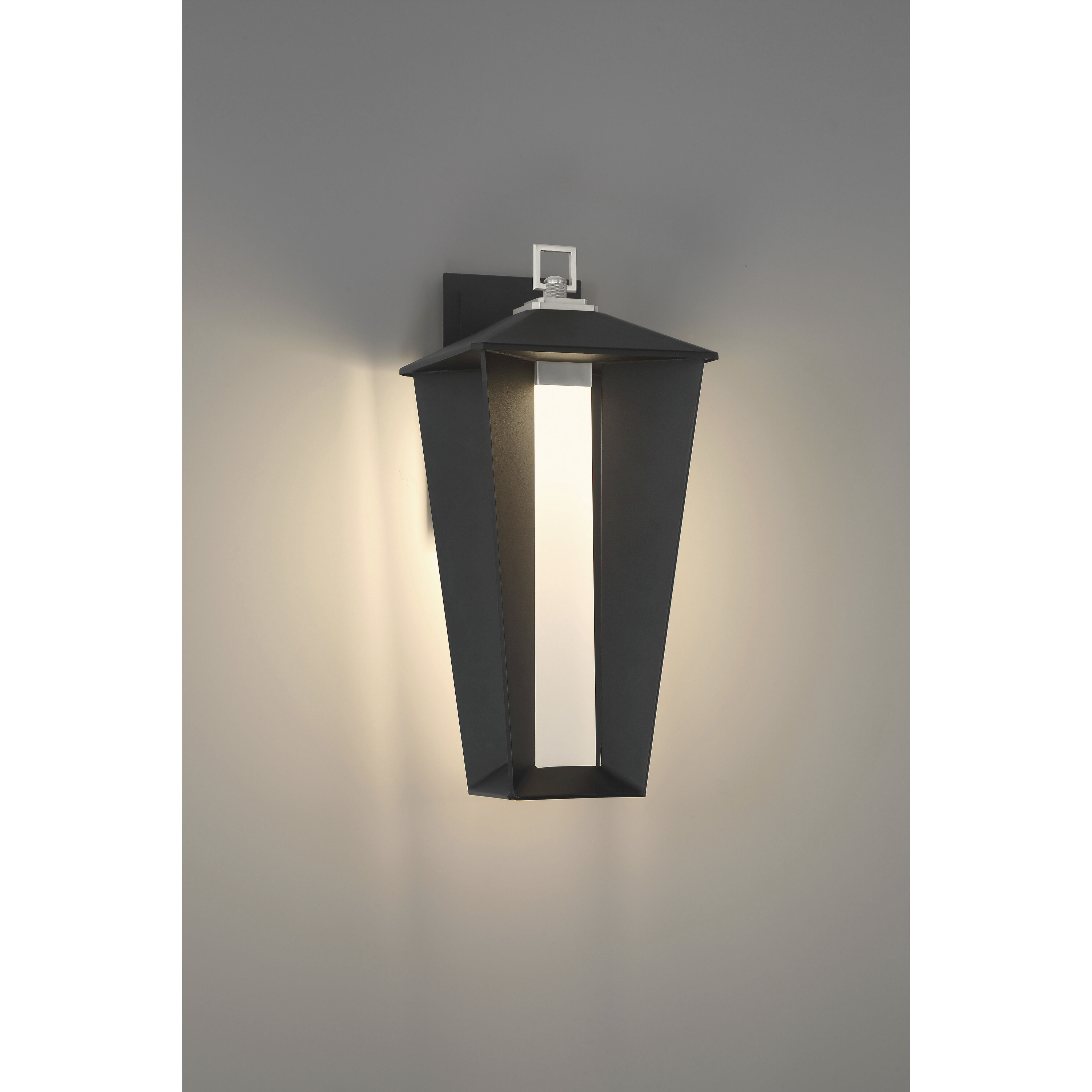 Andson LED 18.75 inch Satin Nickel-Sand Black Mix Outdoor Wall Sconce