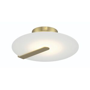 Nuvola LED 12.25 inch Gold and White Flush Mount Ceiling Light