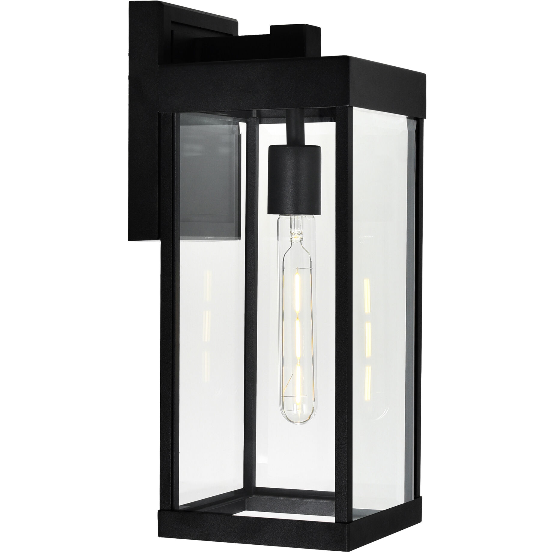 Windsor 1 Light 14.5 inch Black Outdoor Wall Light