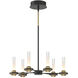 Torcia LED 24.25 inch Black Chandelier Ceiling Light