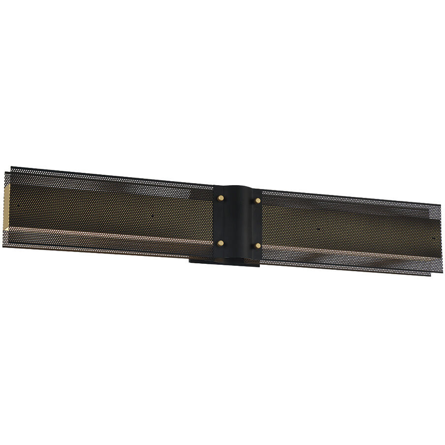 Admiral 1 Light 31 inch Gold and Black Outdoor Wall Sconce in Black and Gold