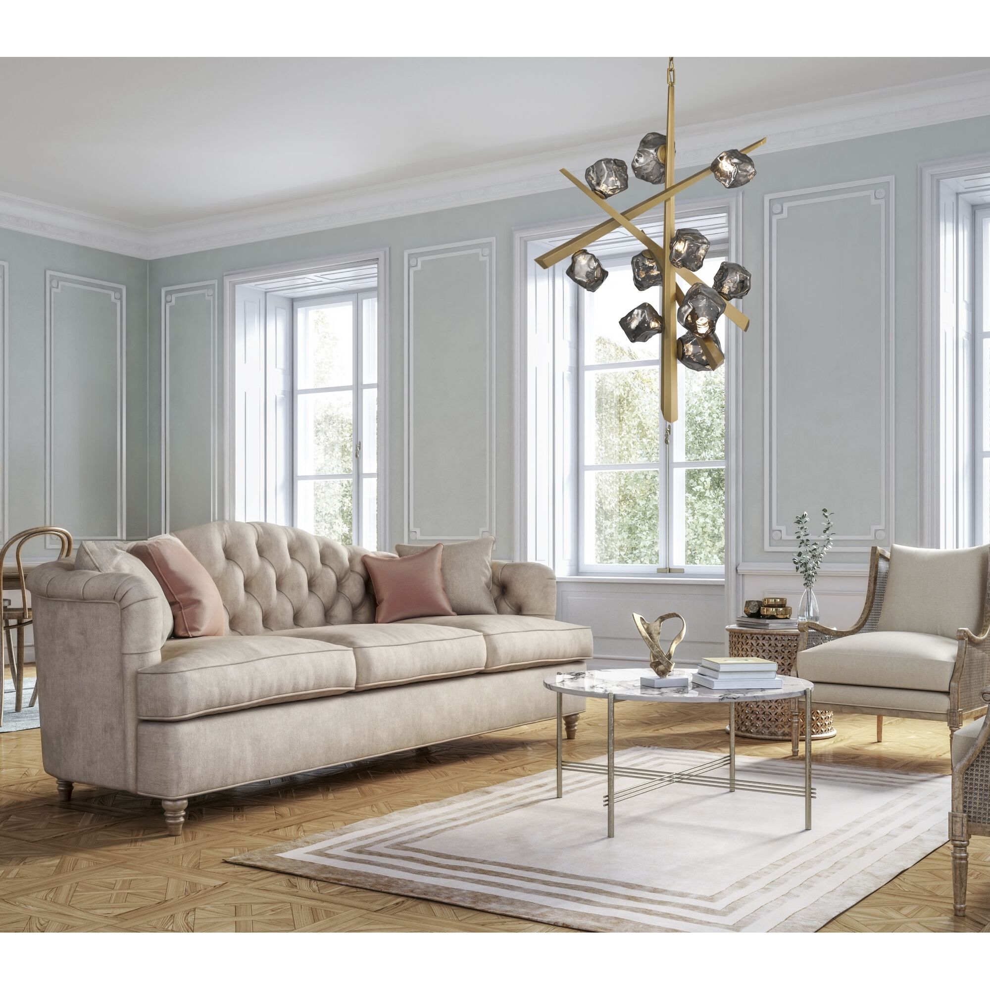 Thorah 10 Light 36 inch Gold Chandelier Ceiling Light