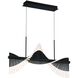 Voltik Linear Chandelier Ceiling Light in Black
