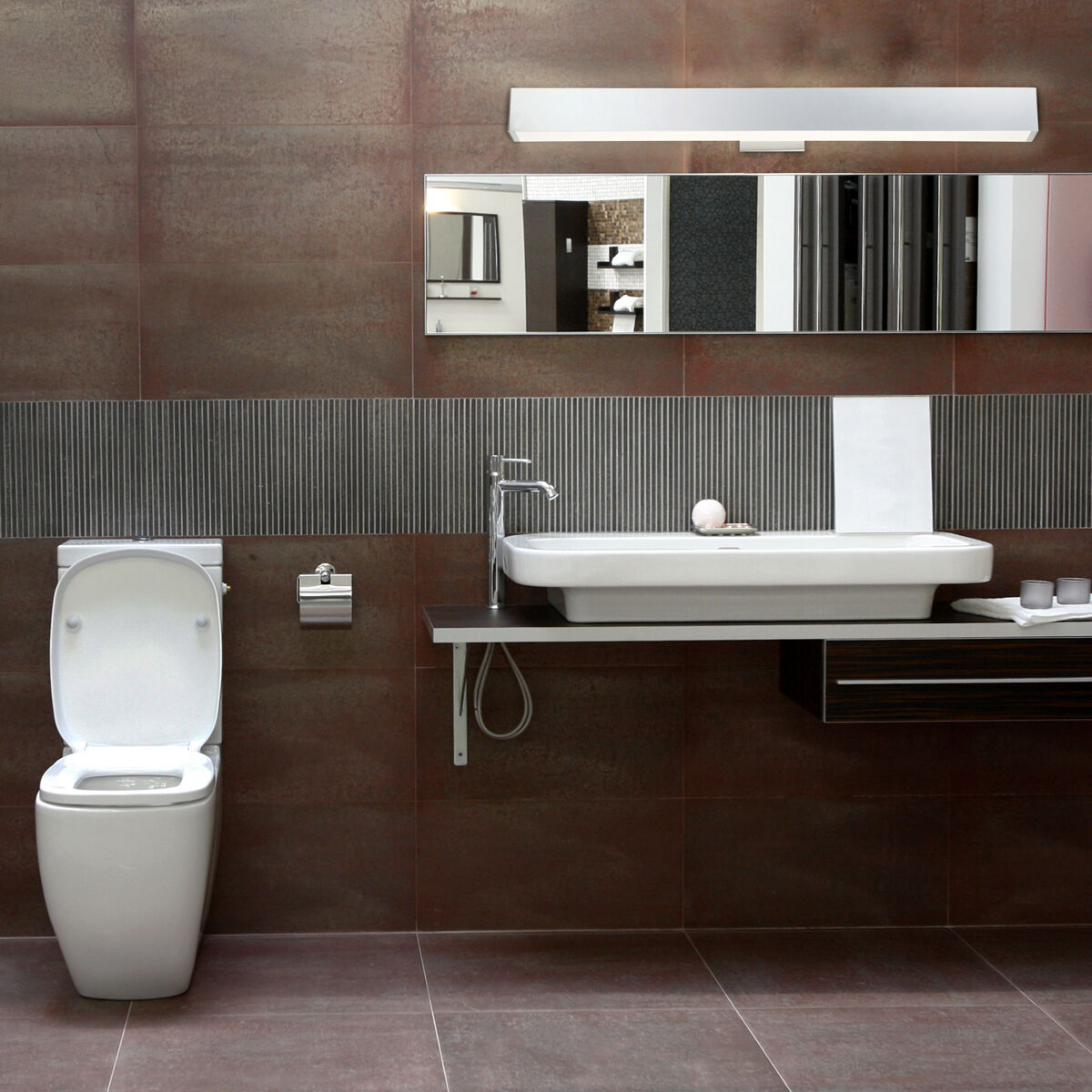 Anello LED 25 inch Chrome Wall Sconce Wall Light, Medium