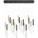 Benicio LED 9.75 inch Gold and Black Chandelier Ceiling Light