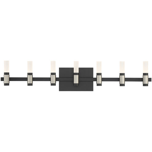 Albany LED 32.25 inch Silver and Black Vanity Light Wall Light