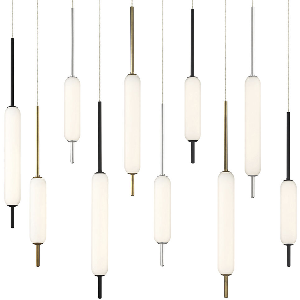 Cumberland LED 7.25 inch Mix Chandelier Ceiling Light in Antique Brass/Black