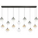 Iissa 14 Light 15.5 inch Black Chandelier Ceiling Light in Mixed