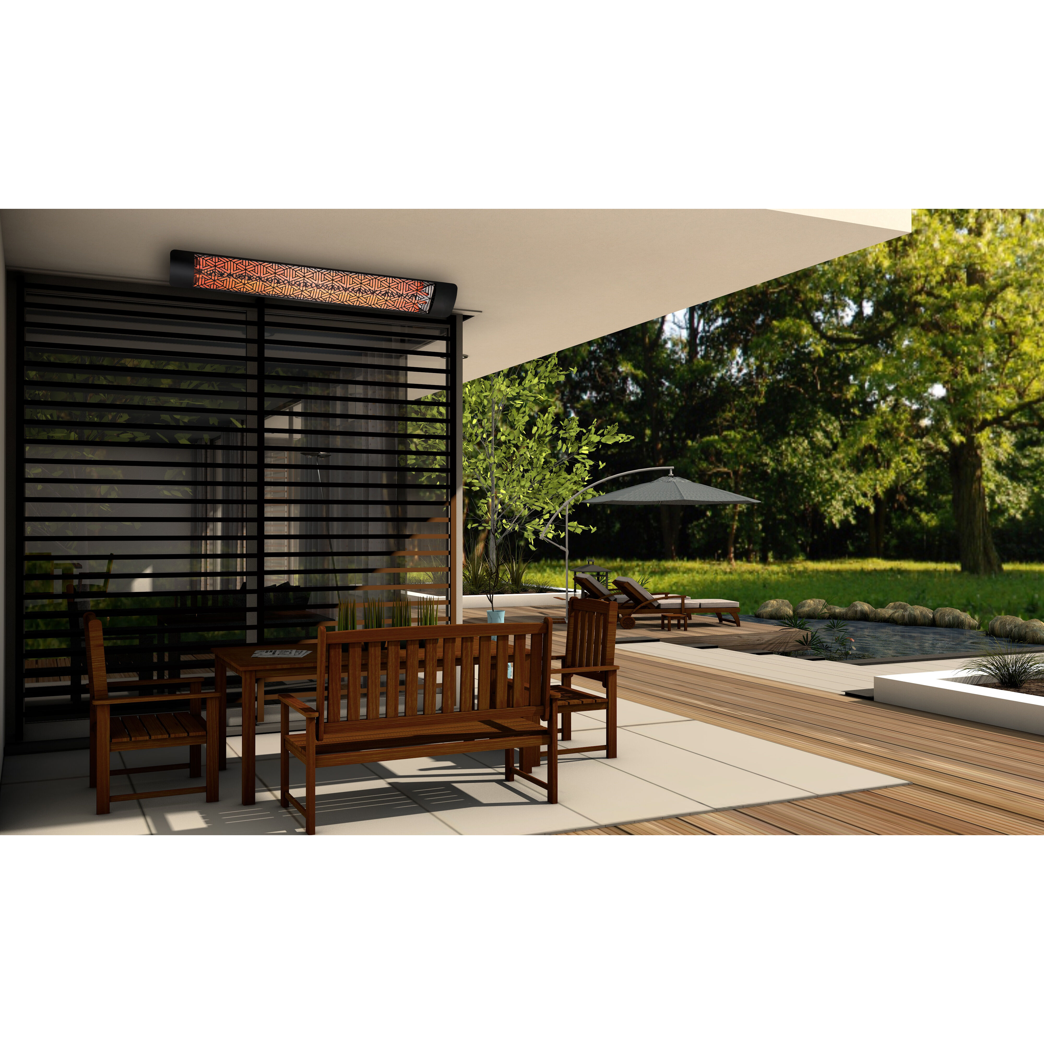 EF25 Series 9 X 8 inch Black Electric Patio Heater in Standard