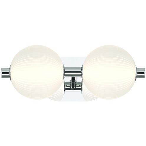 Palmas 2 Light 15 inch Polished Nickel Vanity Light Wall Light