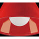 Ribo 1 Light 20 inch Chrome Pendant Ceiling Light in Red, Large