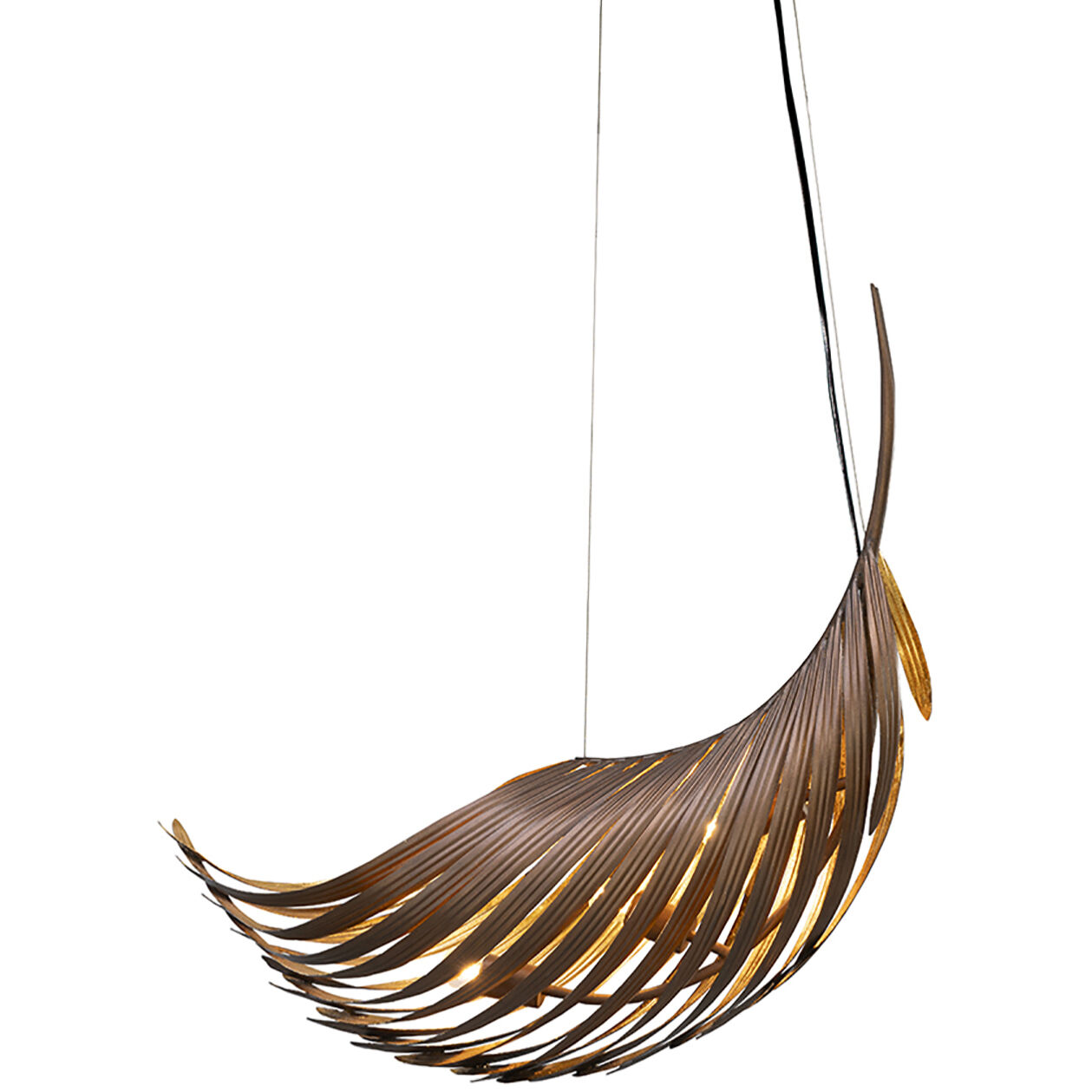 Palmera LED 38.5 inch Soft Bronze and  Gold Pendant Ceiling Light